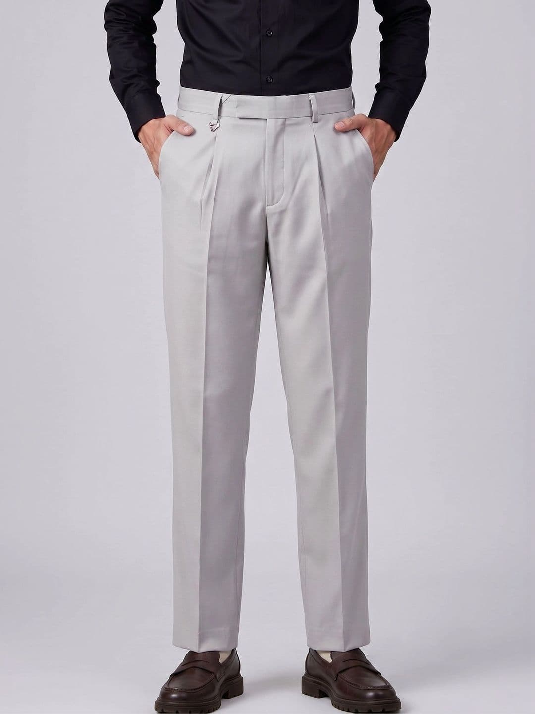 AXNIS Men Smart Straight Fit Trousers - view 1