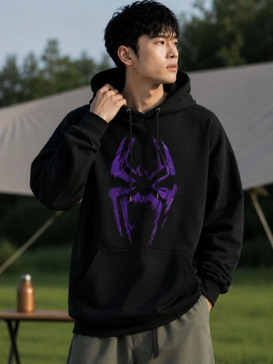 BRIEF CHICKADE Men Printed Hooded Sweatshirt - view 1