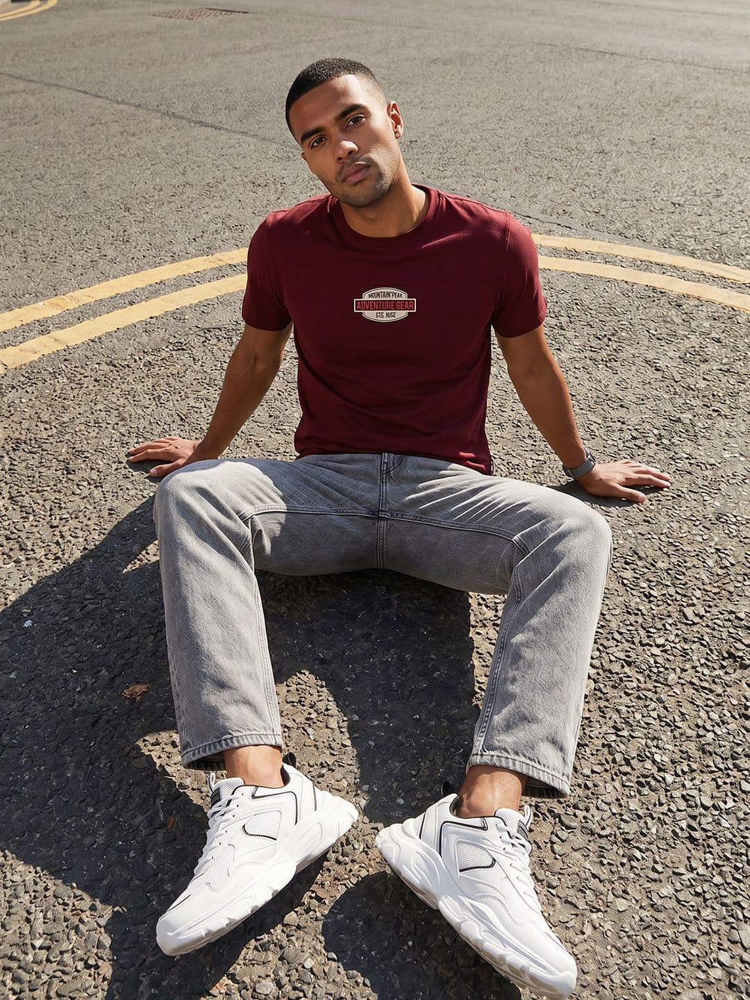 The Roadster Life Co. Printed Pure Cotton T-shirt - view 1