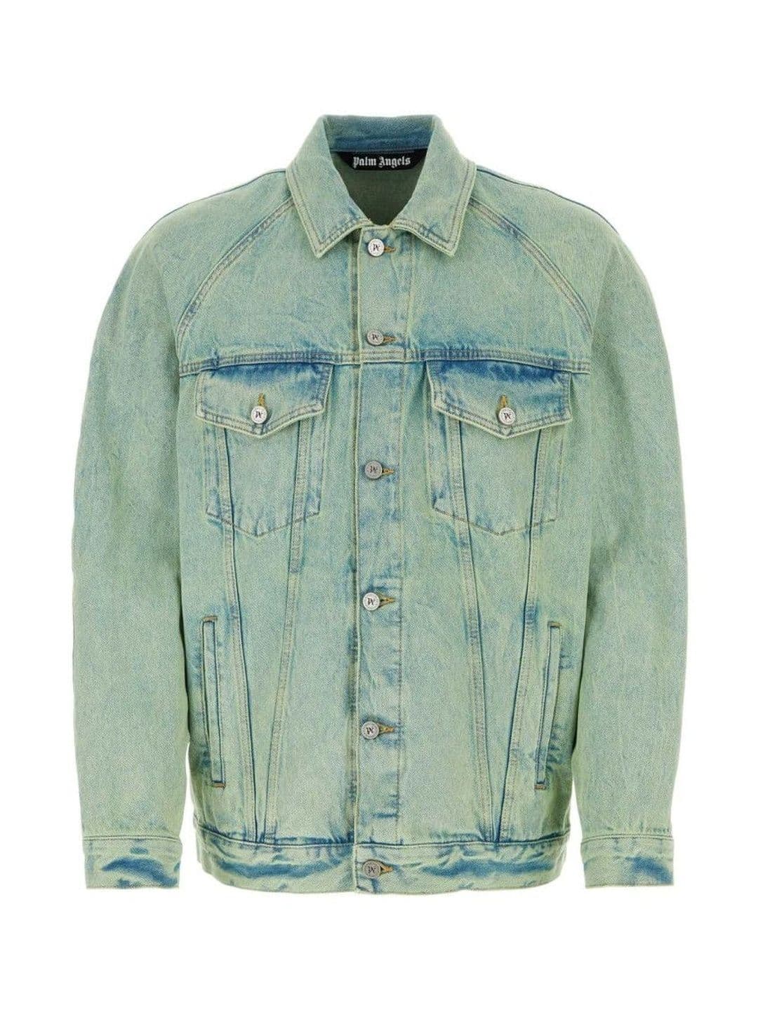 Palm Angels Mint Green Solid Jacket - view 1