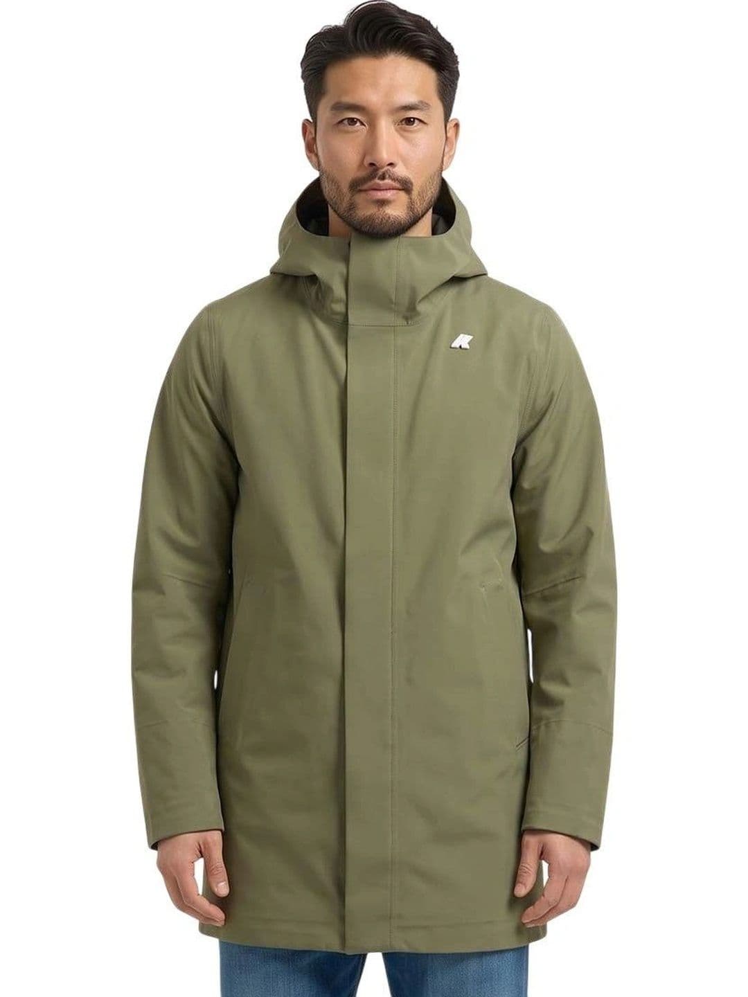 K-Way Green Hood Parka Jacket - view 1
