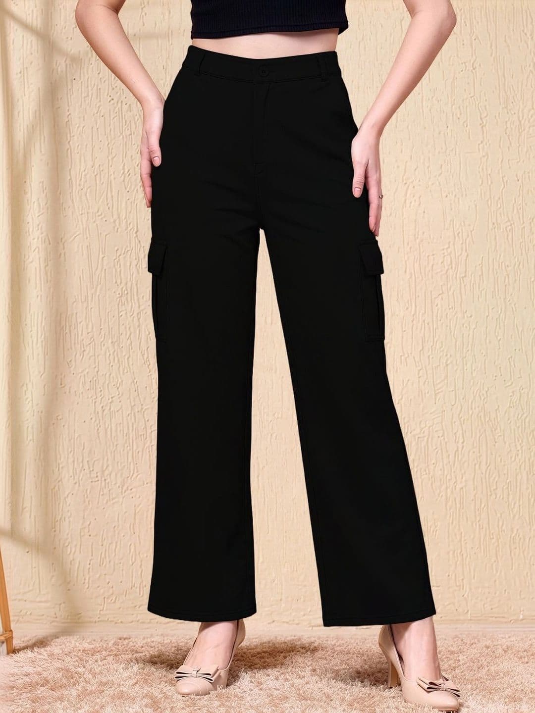 Maheshvi Women Straight Fit High-Rise Trousers - view 1