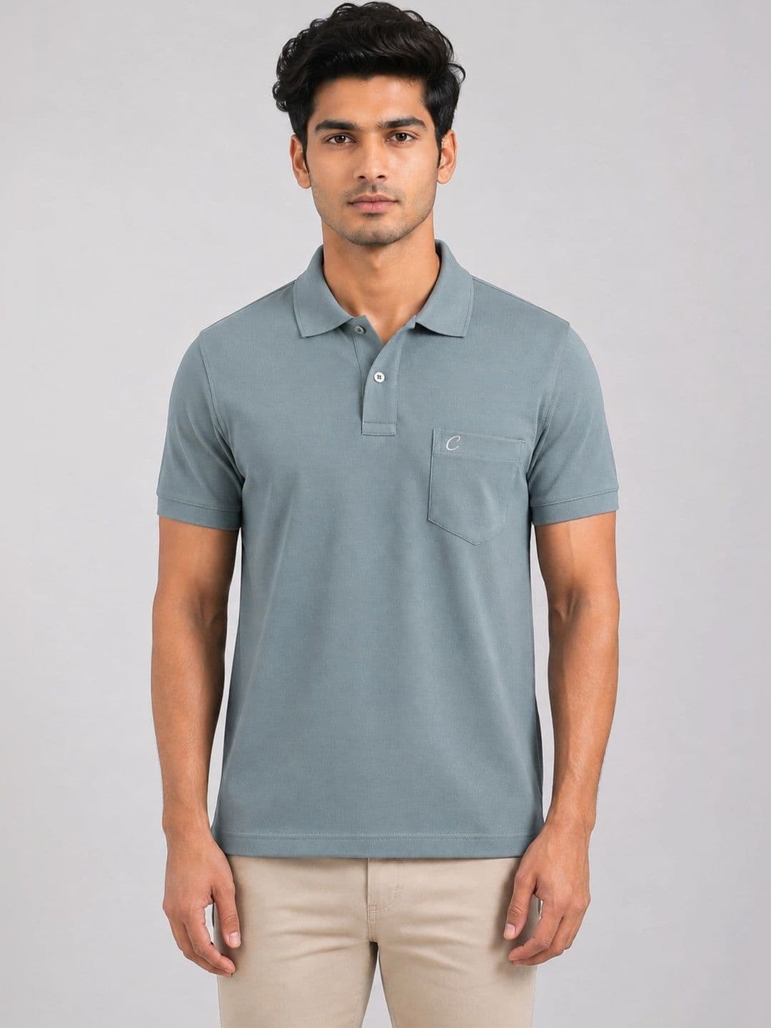 Camey Men Polo Collar Pockets T-shirt - view 1
