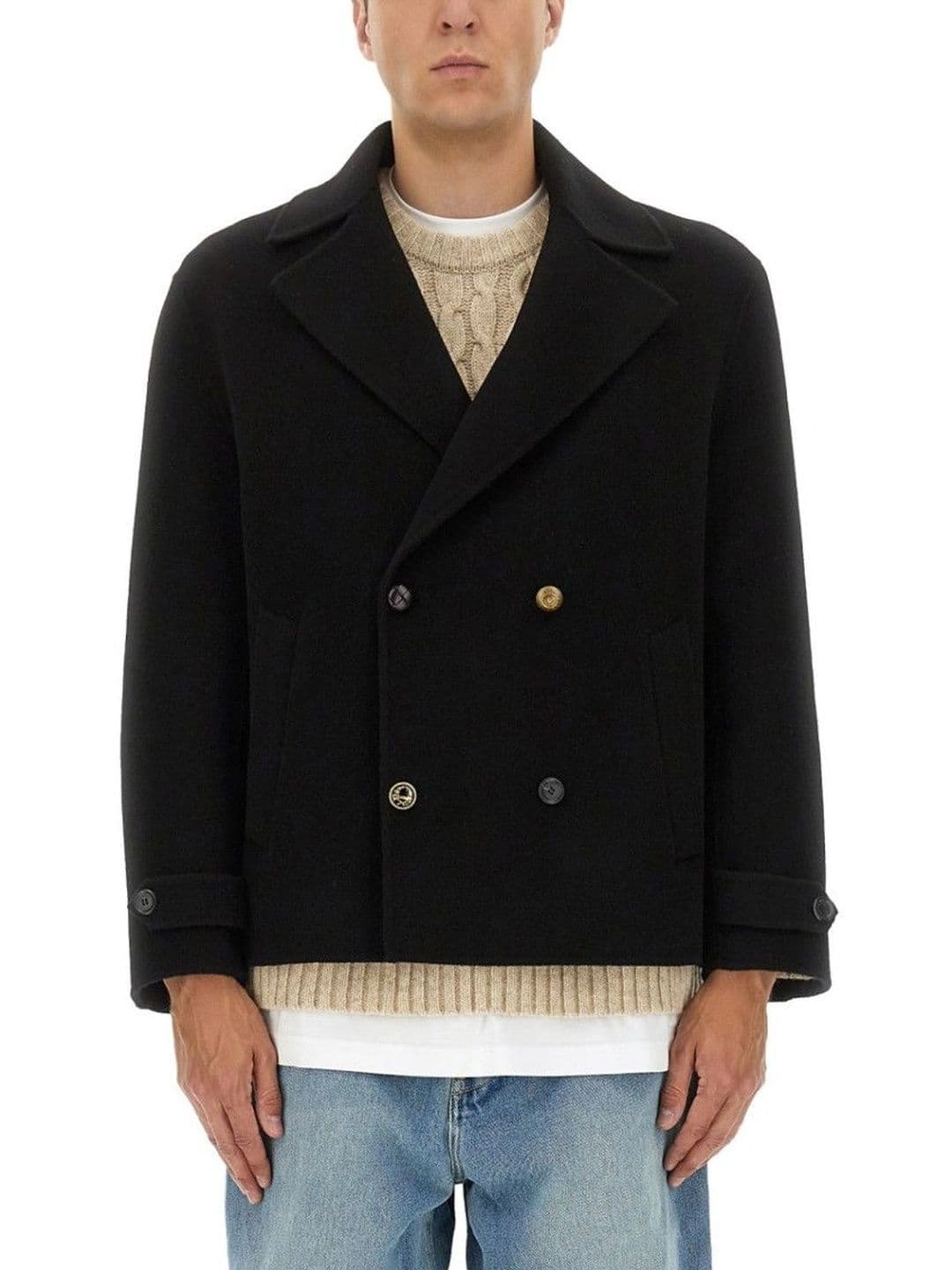 MOSCHINO Black Notched Lapel Jacket - view 1