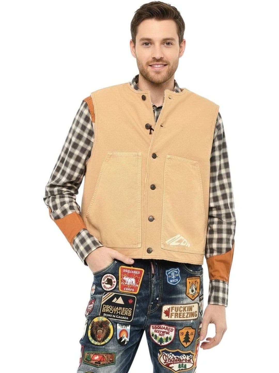 Dsquared2 Beige Round Neck Jacket - view 1