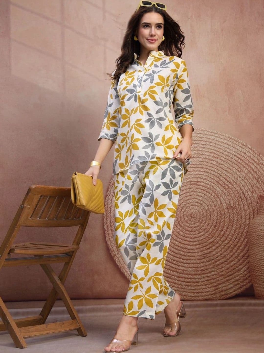 FABINALIV Printed Top with Trousers - view 1