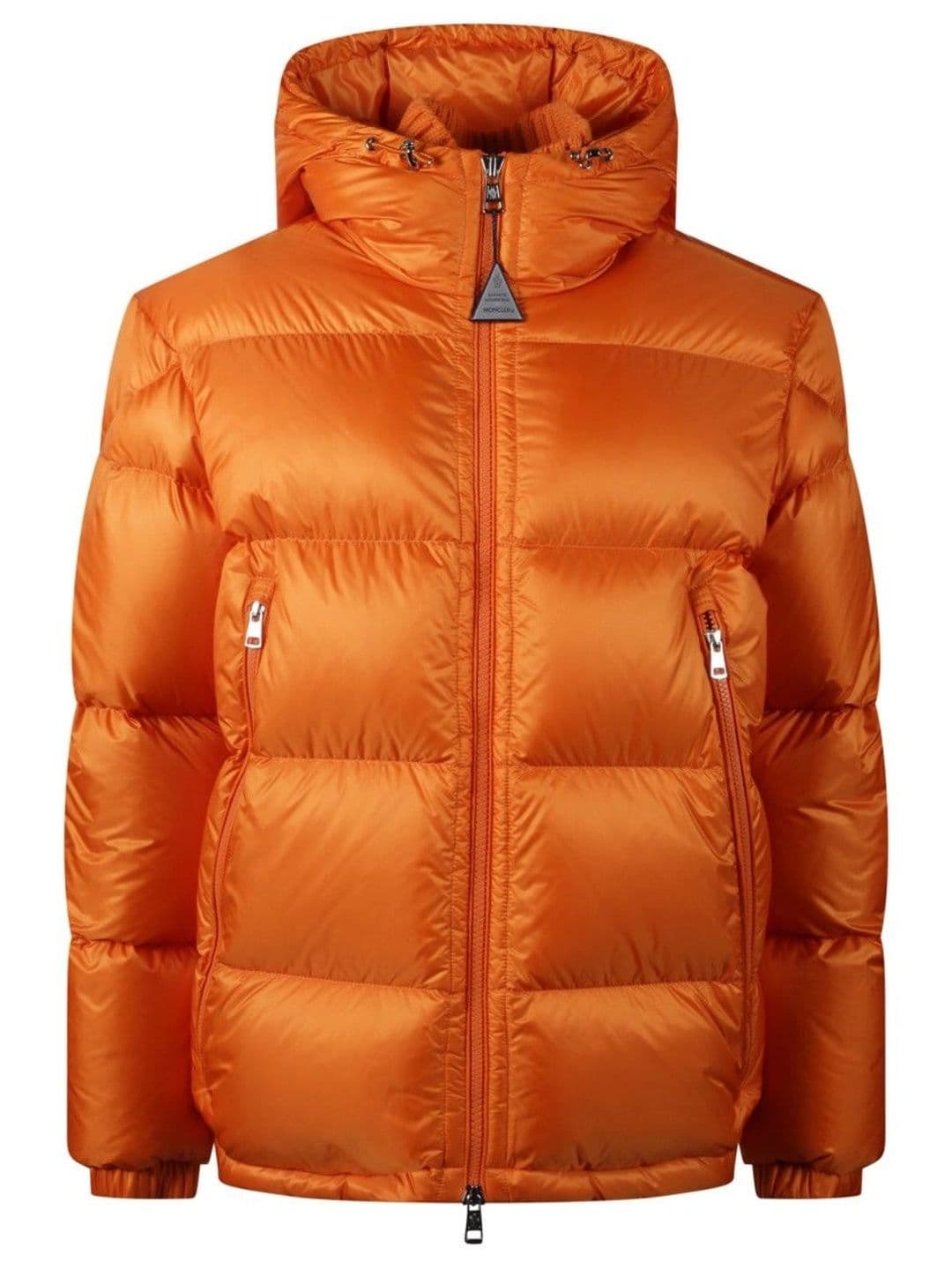 Moncler Orange Quilted Hood Jacket - view 1