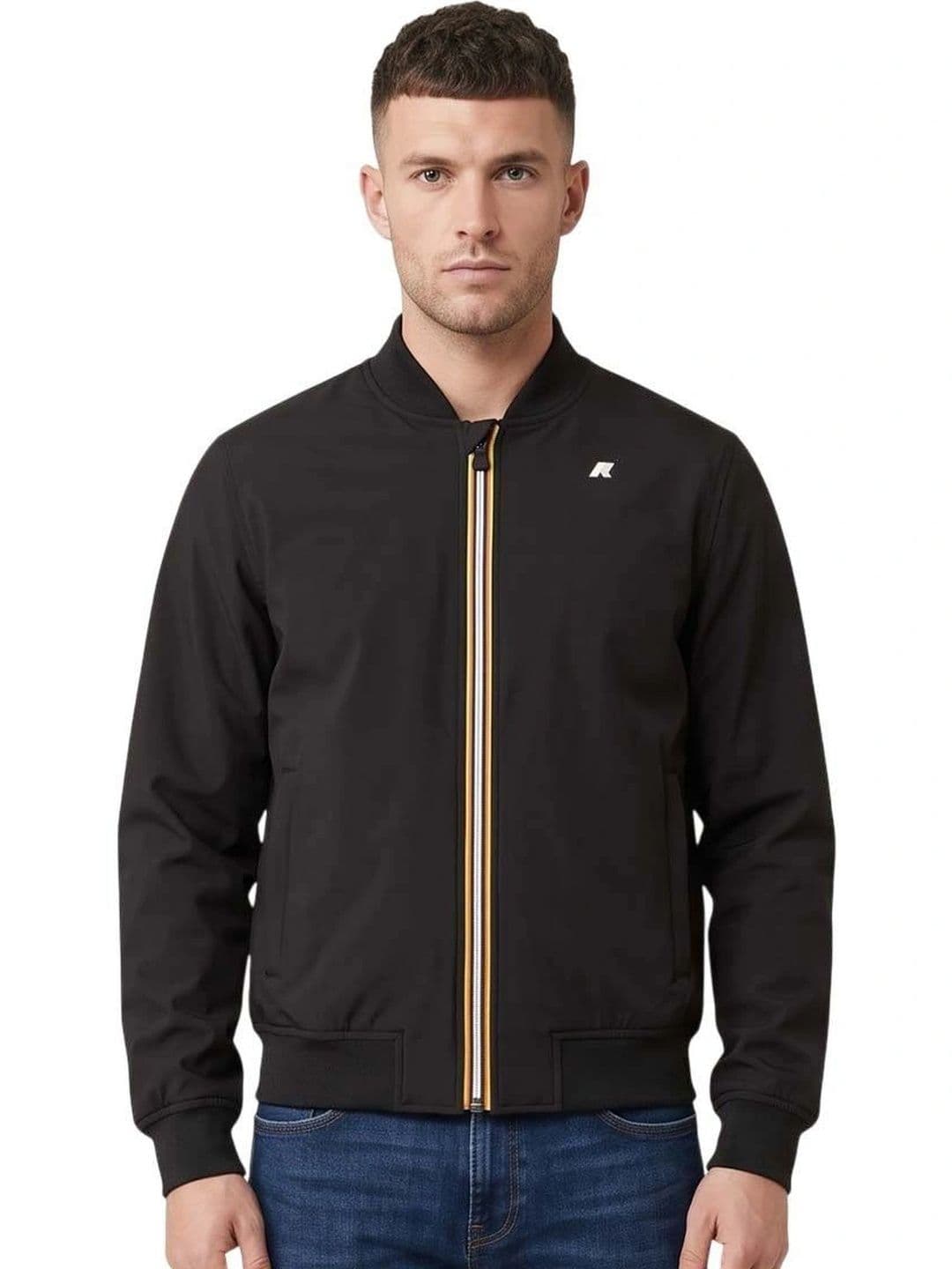 K-Way Black Band Collar Jacket - view 1