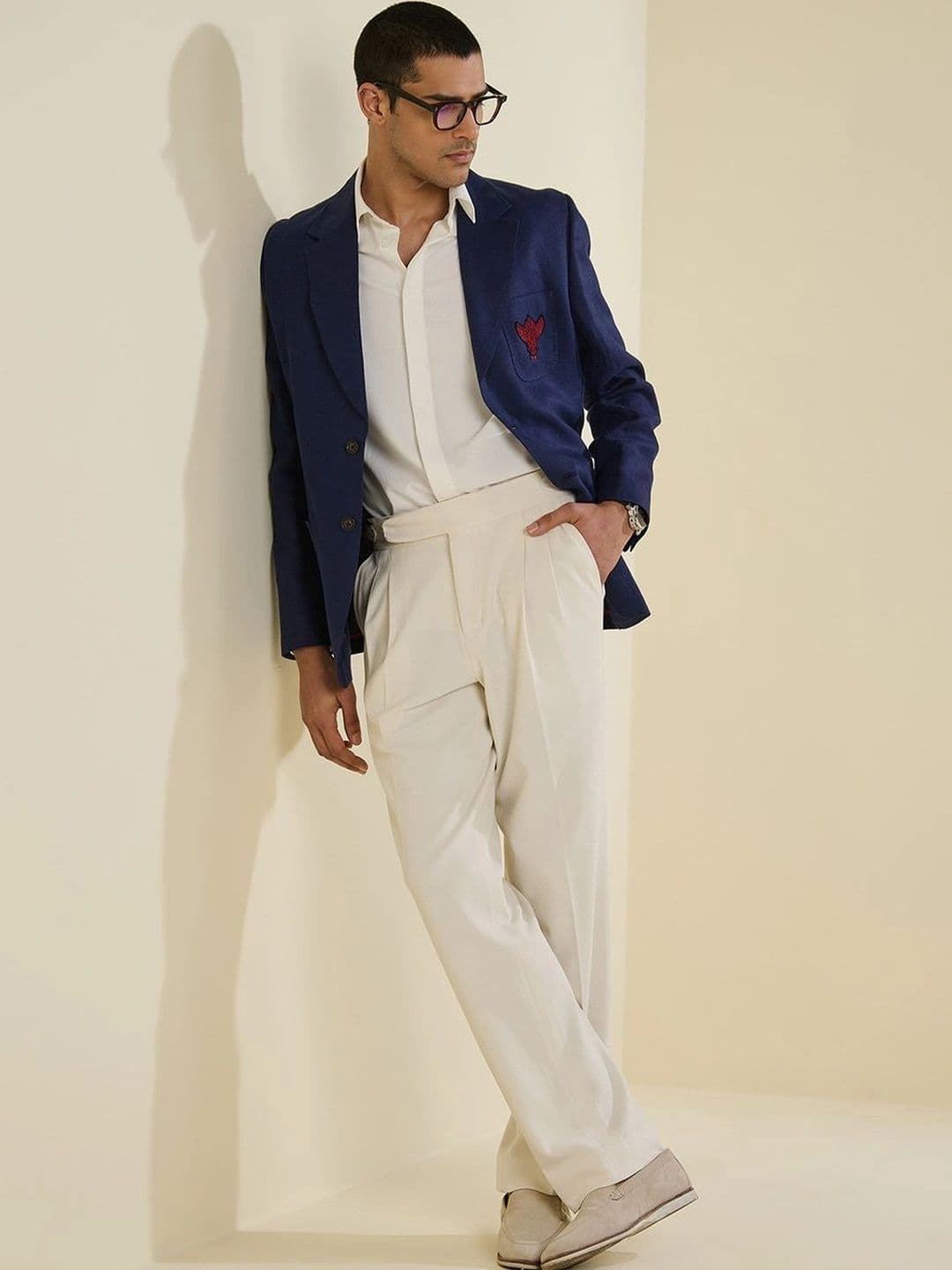 S&N by Shantnu Nikhil Men Tailored Jacket with Embroidered - view 1