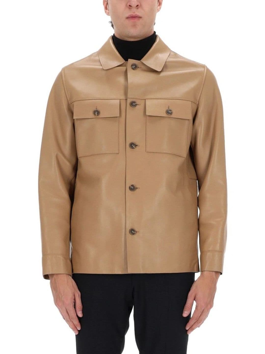 BOSS Beige Shirt Collar Jacket - view 1