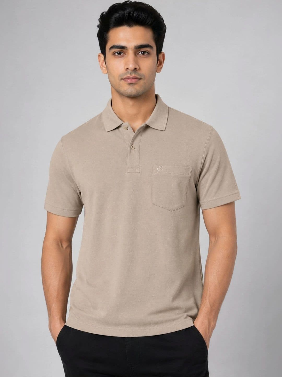 Camey Men Polo Collar Pockets T-shirt - view 1