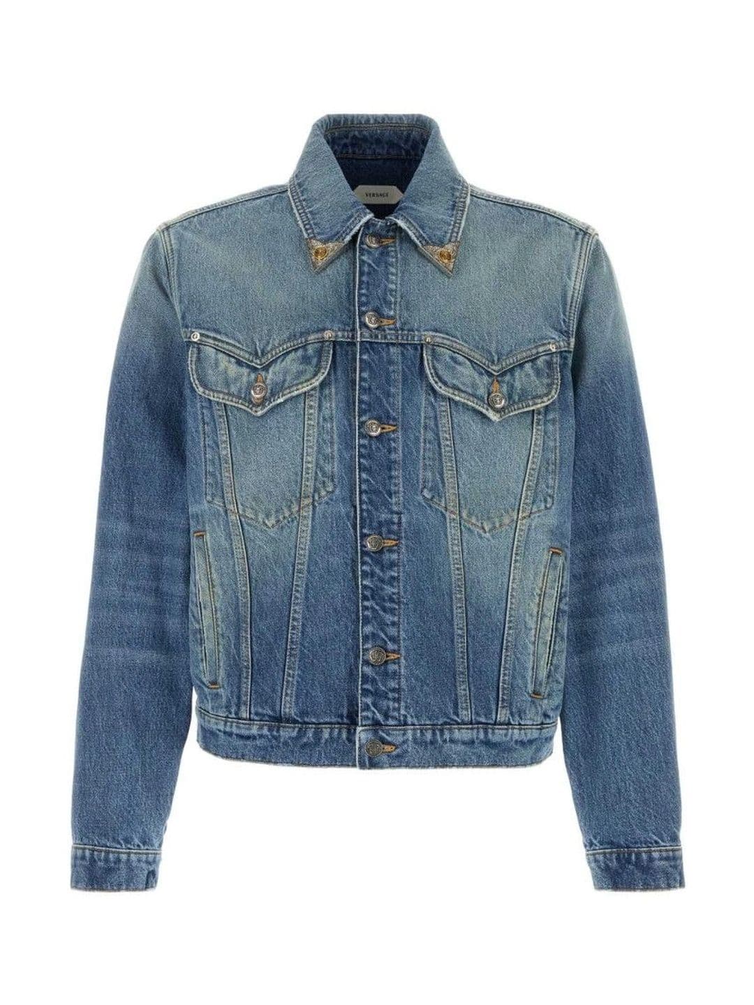 Versace Blue Shirt Collar Jacket - view 1