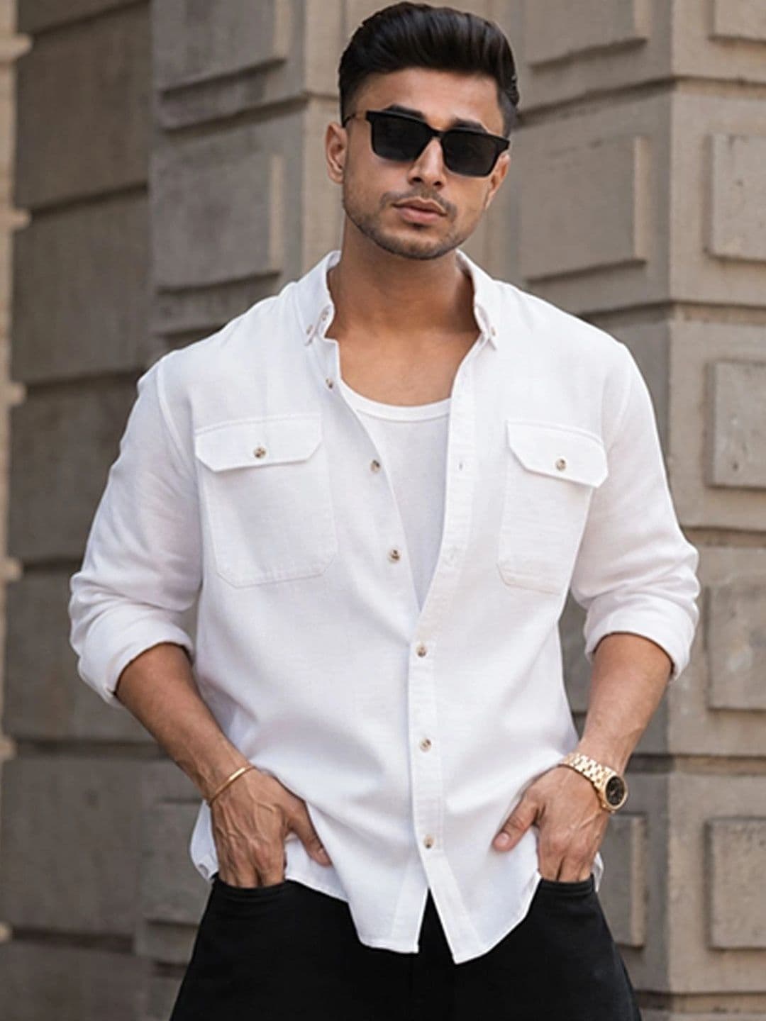 Powerlook Men Opaque Casual Shirt - view 1