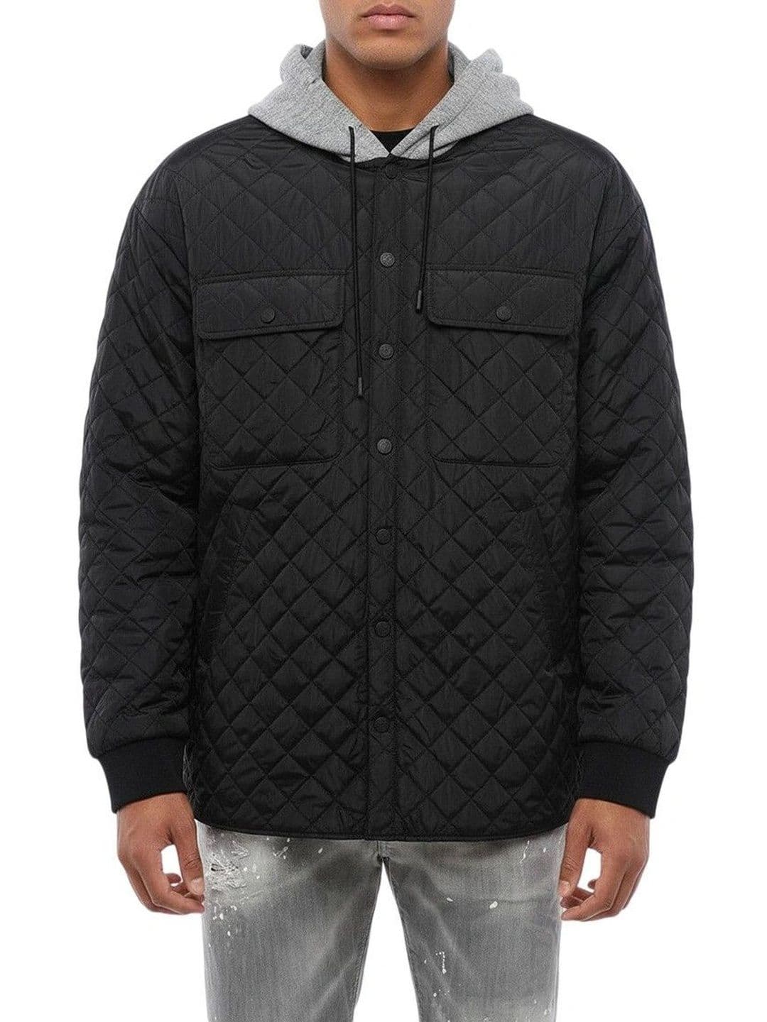 Dsquared2 Black Quilted Hood Jacket - view 1