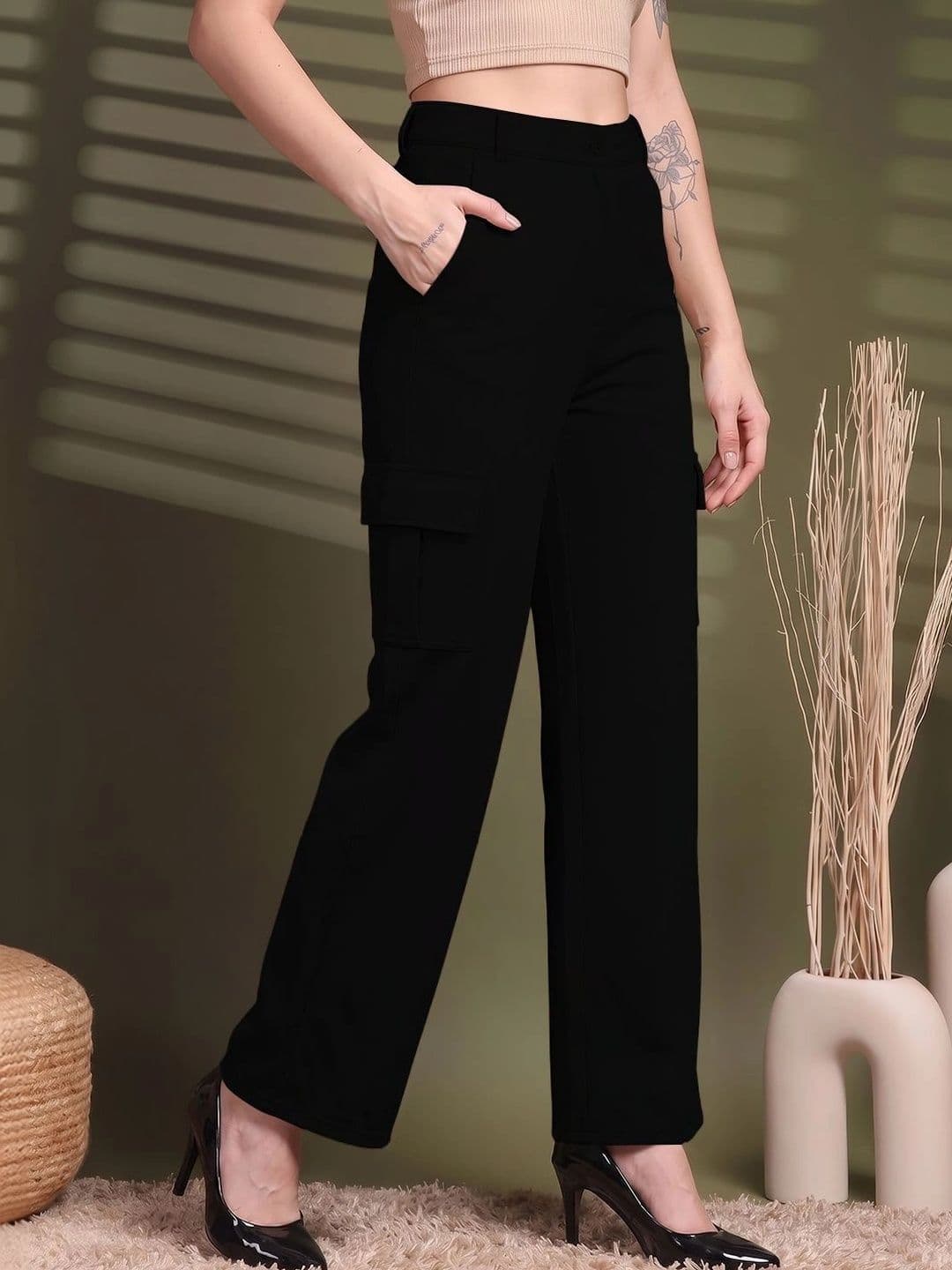 Maheshvi Women Straight Fit High-Rise Trousers - view 1