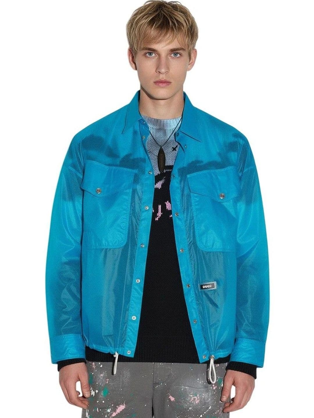 Dsquared2 Light Blue Regular Jacket - view 1