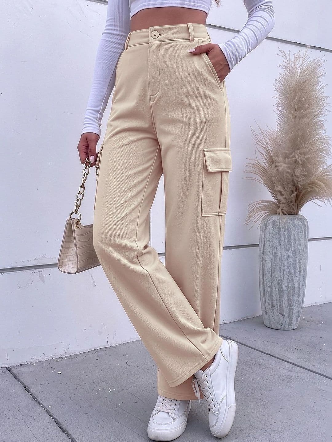 Maheshvi Women Straight Fit High-Rise Trousers - view 1