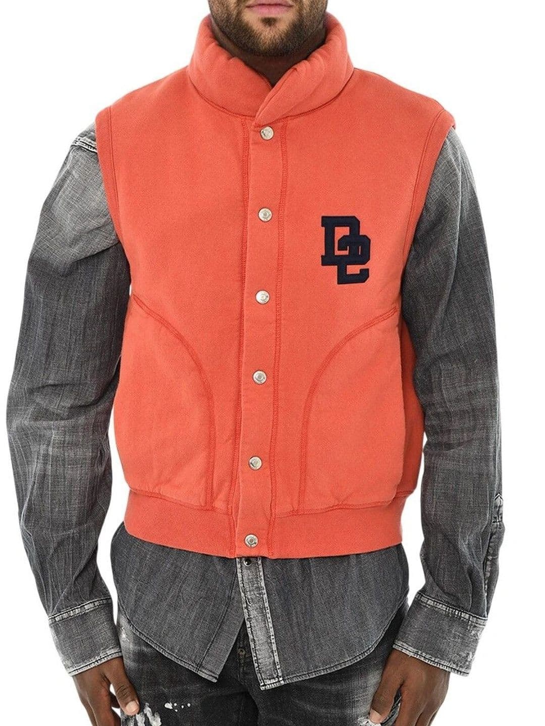 Dsquared2 Orange Mock Collar Jacket - view 1