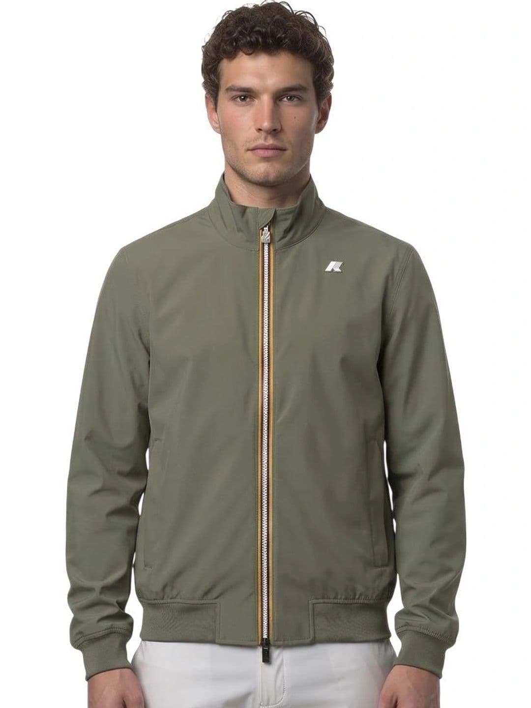 K-Way Green Mock Collar Jacket - view 1