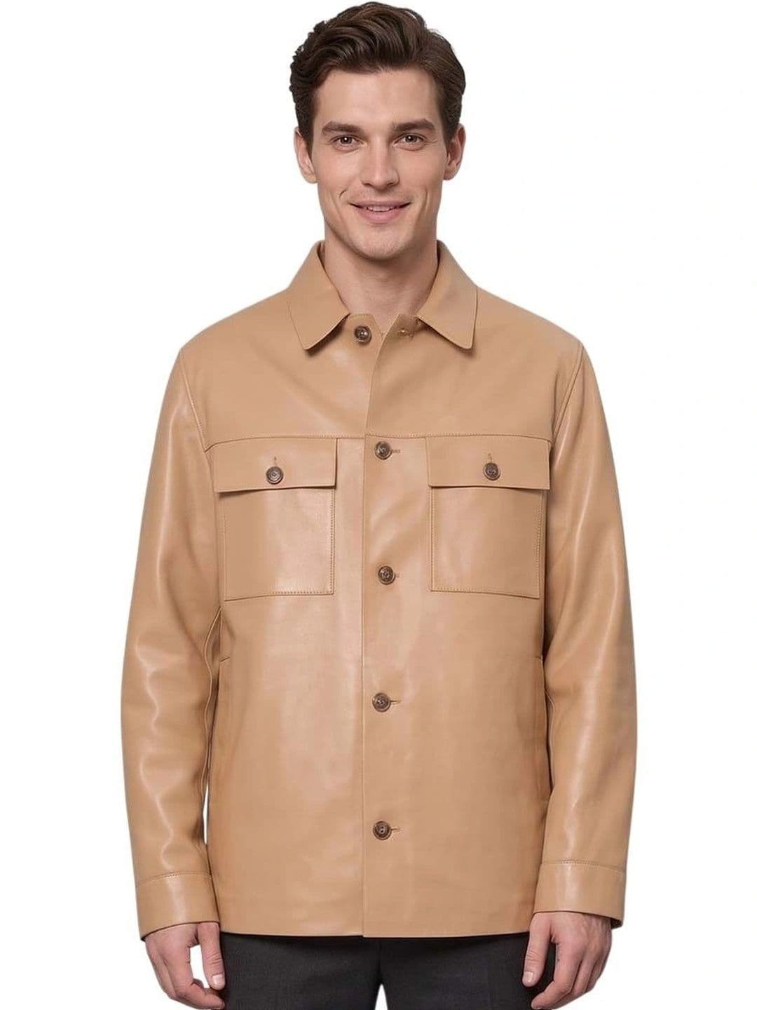 BOSS Beige Shirt Collar Jacket - view 1