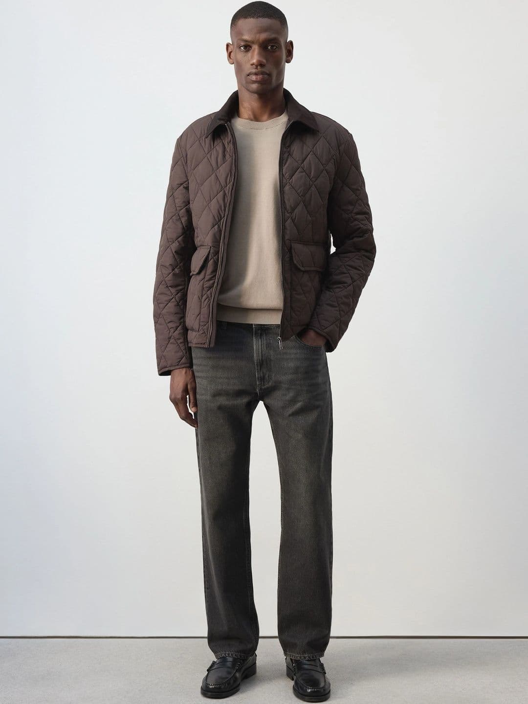 MANGO MAN Spread Collar Quilted Jacket - view 1