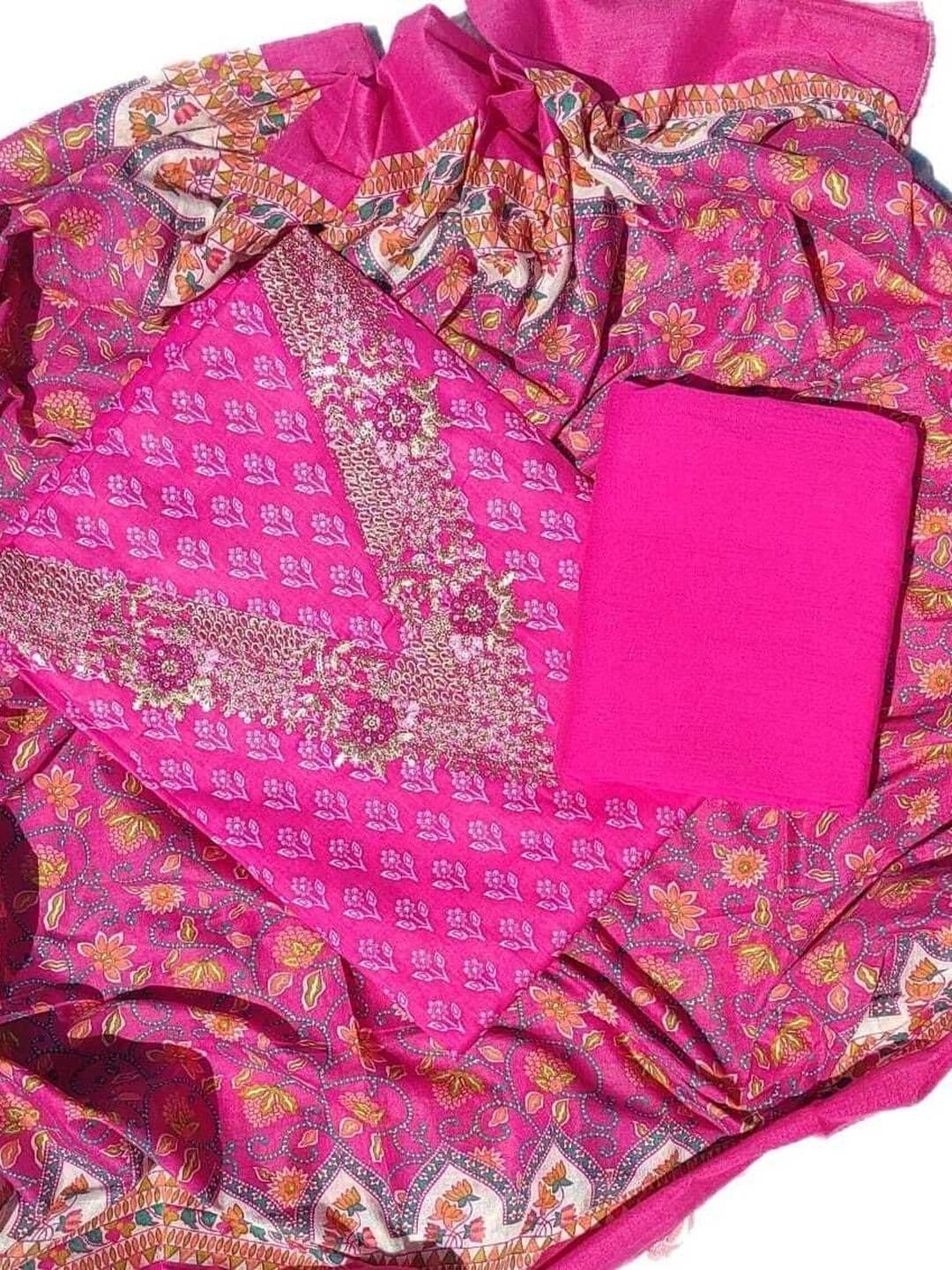 GC 80 BY GAURI COLLECTION Printed Pure Cotton Unstitched Dress Material - view 1