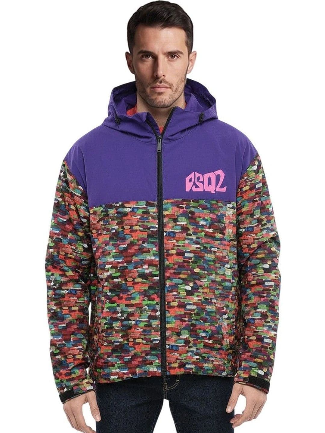 Dsquared2 Purple Logo Hood Jacket - view 1