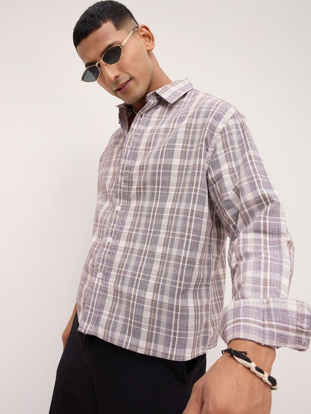 VASTRADO Men Classic Boxy Checked Casual Shirt - view 1