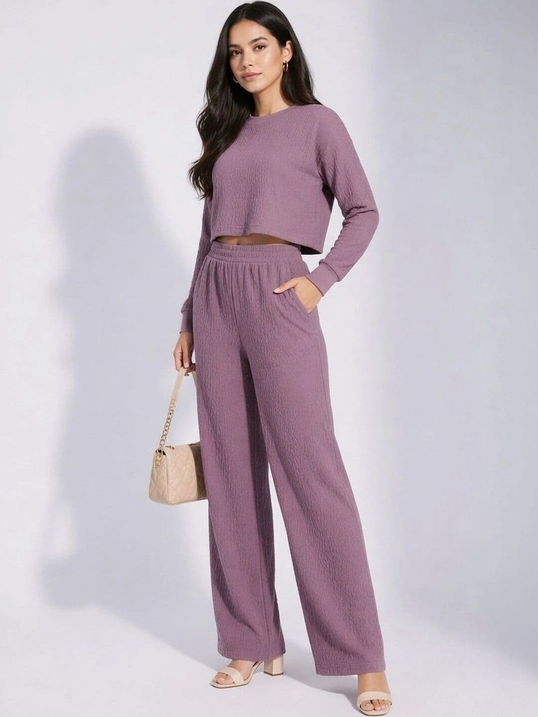 Merira Self Design Top with Trousers - view 1