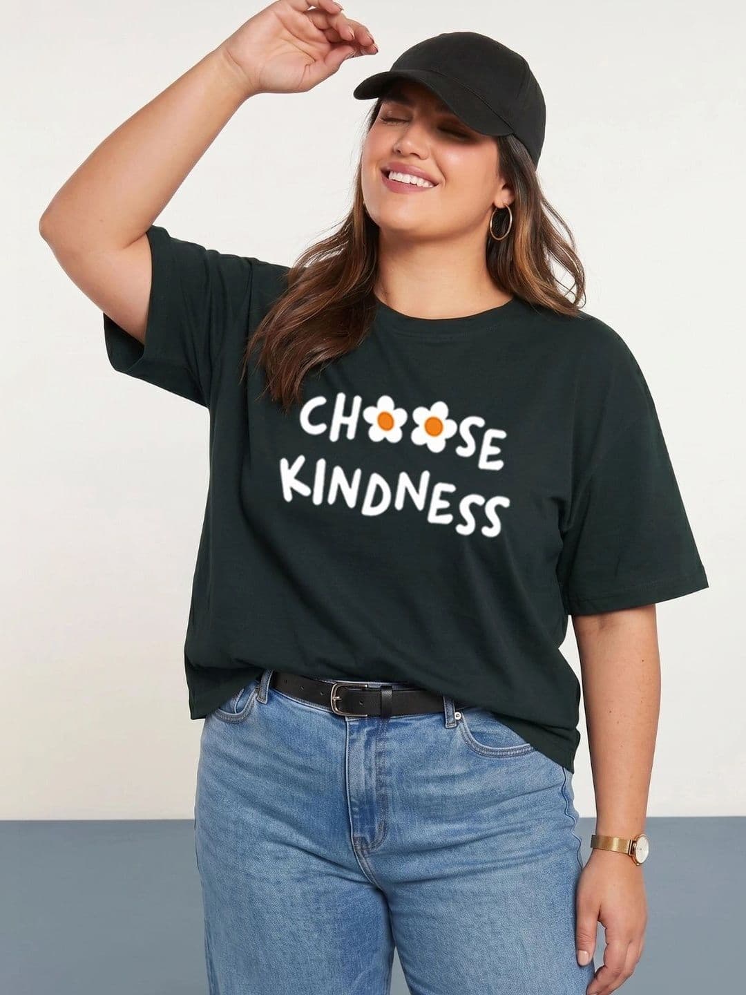 Toodle Plus Plus Size Women Typography Printed T-shirt - view 1