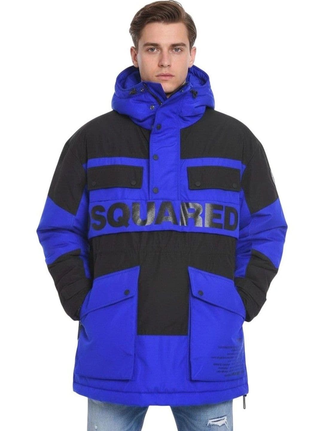 Dsquared2 Blue Logo Hood Jacket - view 1