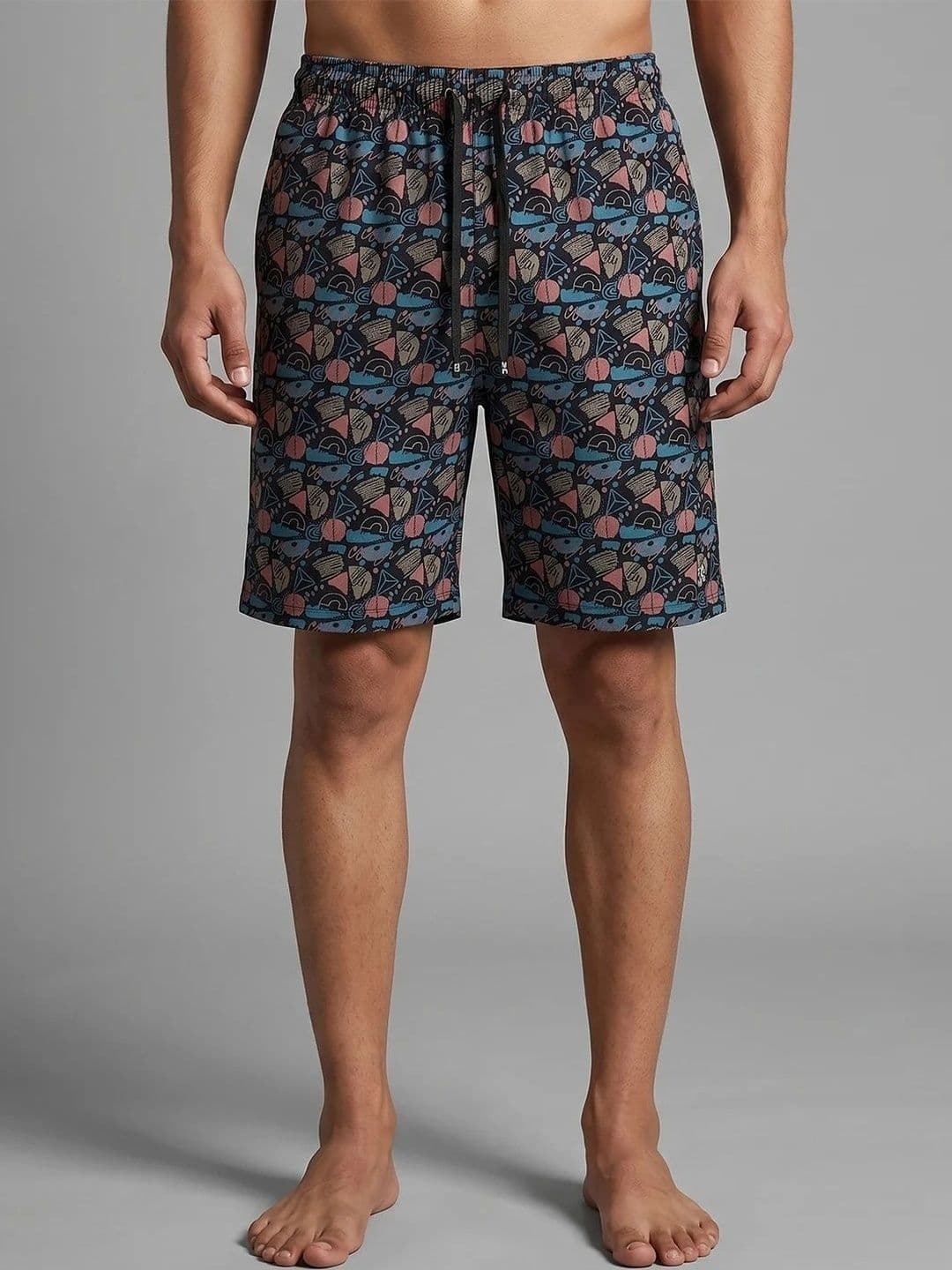 AMUL COMFY Men Assorted Cotton Rich Printed Lounge Shorts - view 1