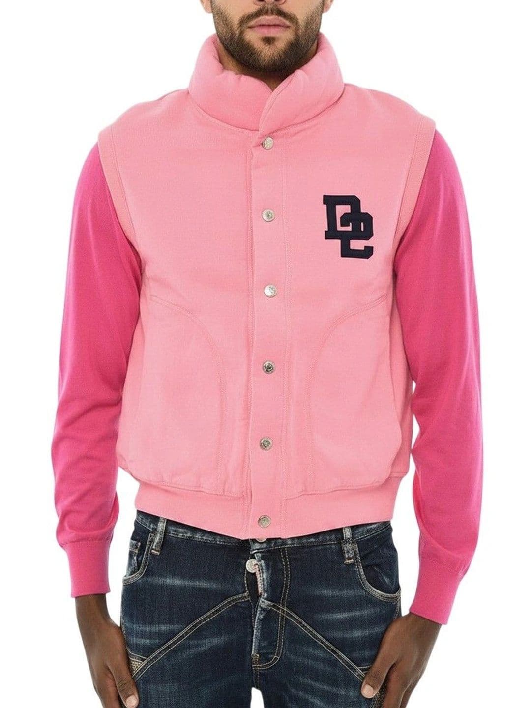 Dsquared2 Pink Mock Collar Jacket - view 1