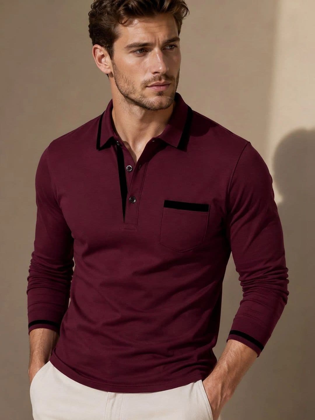 Moda Rapido Men Polo Collar Pockets T-shirt - view 1