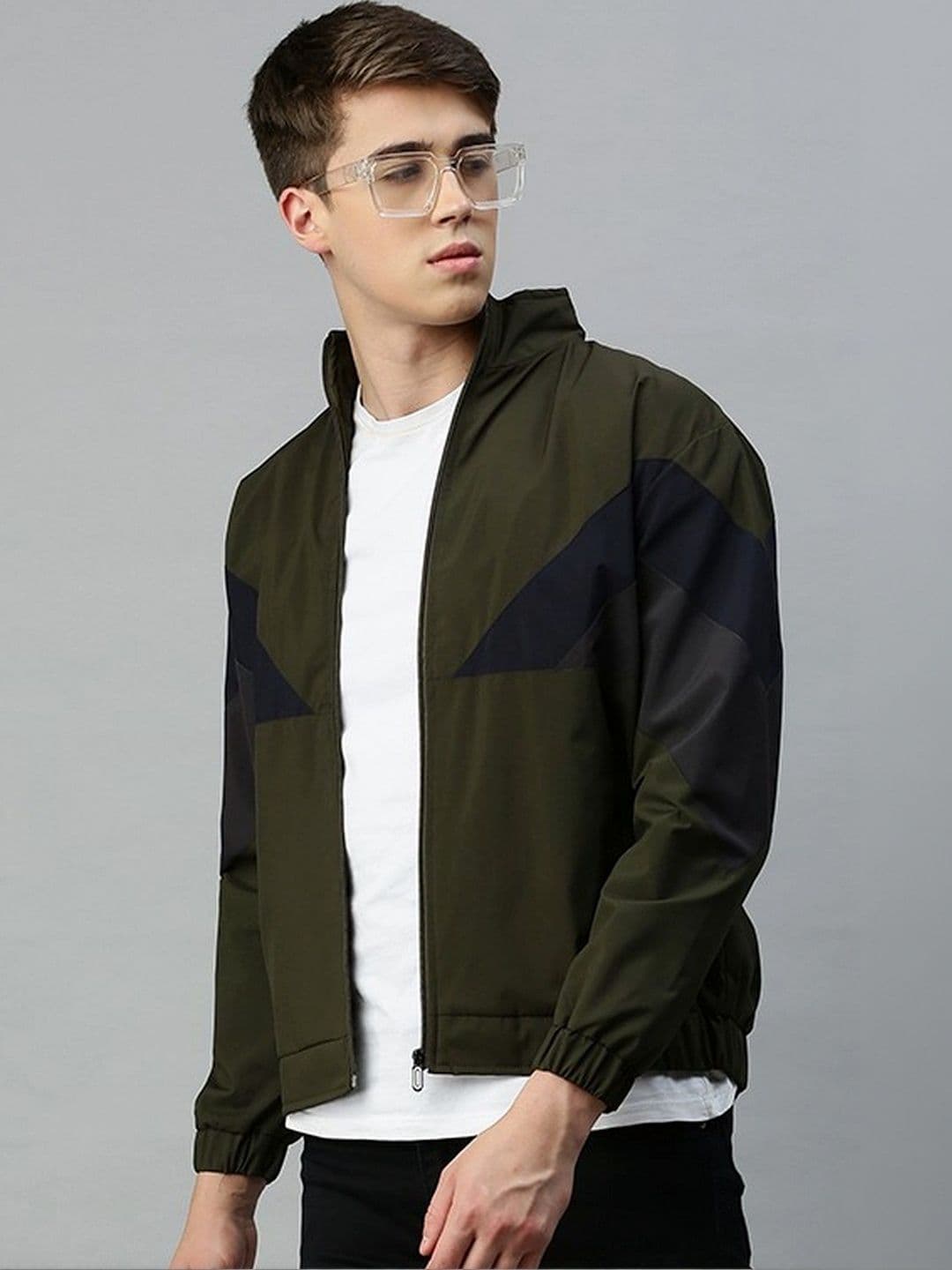 Kaali Peeli Men Colourblocked Outdoor Bomber Jacket - view 1