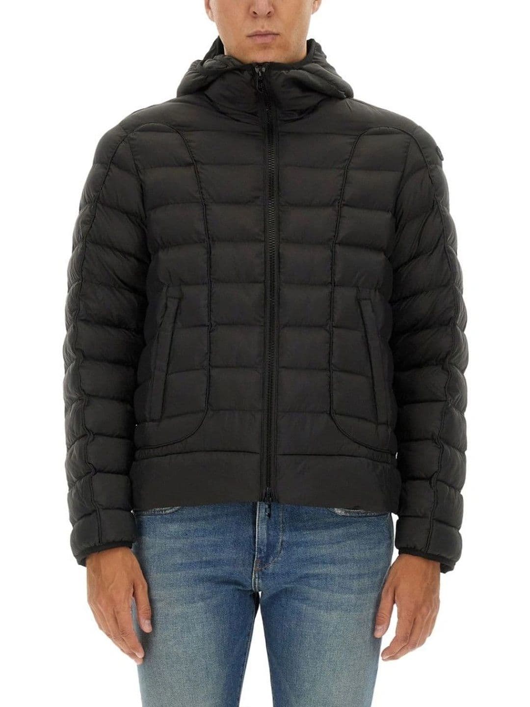 DIESEL Black Quilted Hood Jackets - view 1