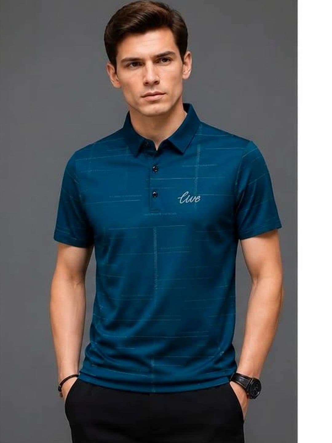 Moda Rapido Men Printed Polo Collar T-shirt - view 1