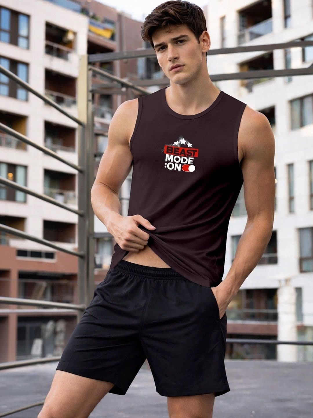 ENRIZZ X FITNESS EXCHANGE Men Typography Printed Dri-FIT T-shirt - view 1