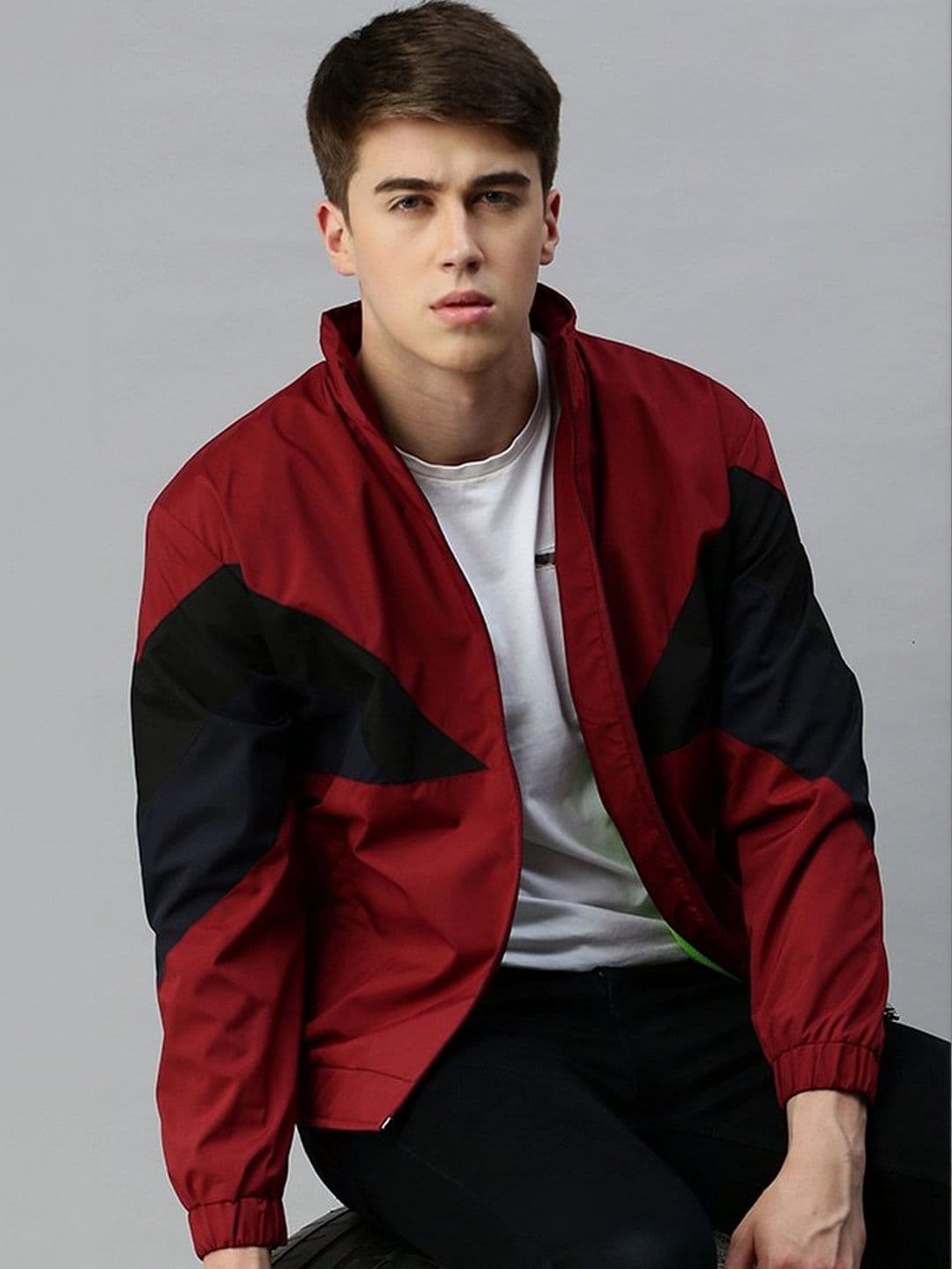 Kaali Peeli Men Colourblocked Lightweight Outdoor Bomber Jacket - view 1