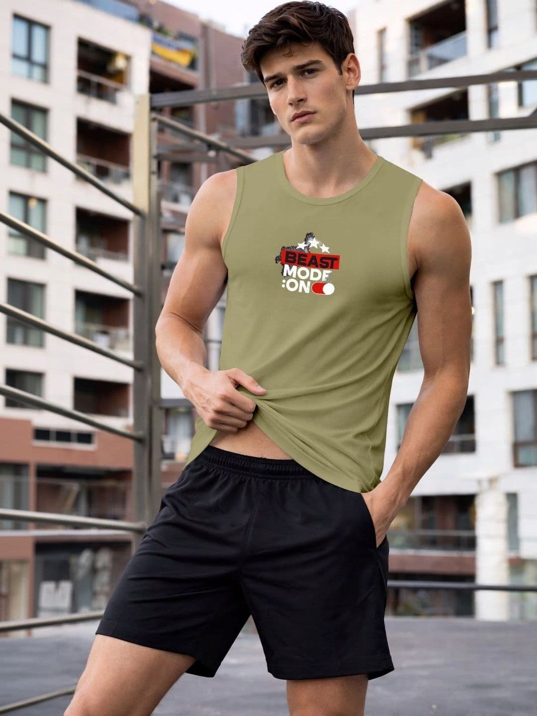 ENRIZZ X FITNESS EXCHANGE Men Typography Printed Dri-FIT T-shirt - view 1