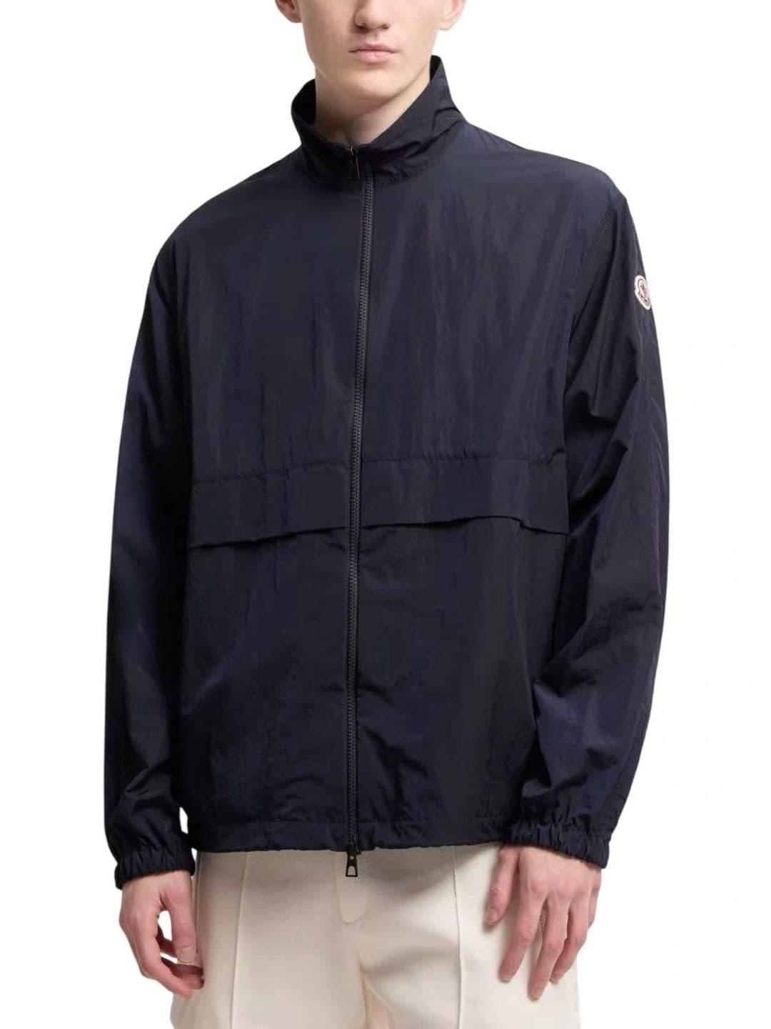 Moncler Navy Blue Mock Collar Jacket - view 1