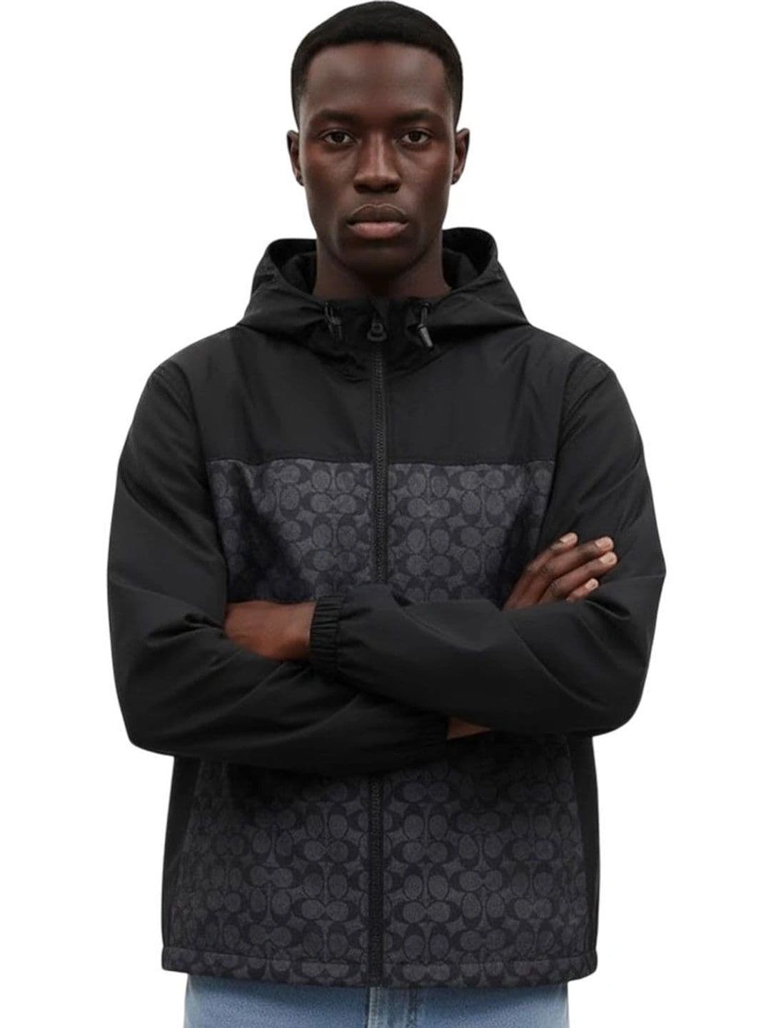 Coach Charcoal Signature Full Zip Windbreaker - view 1
