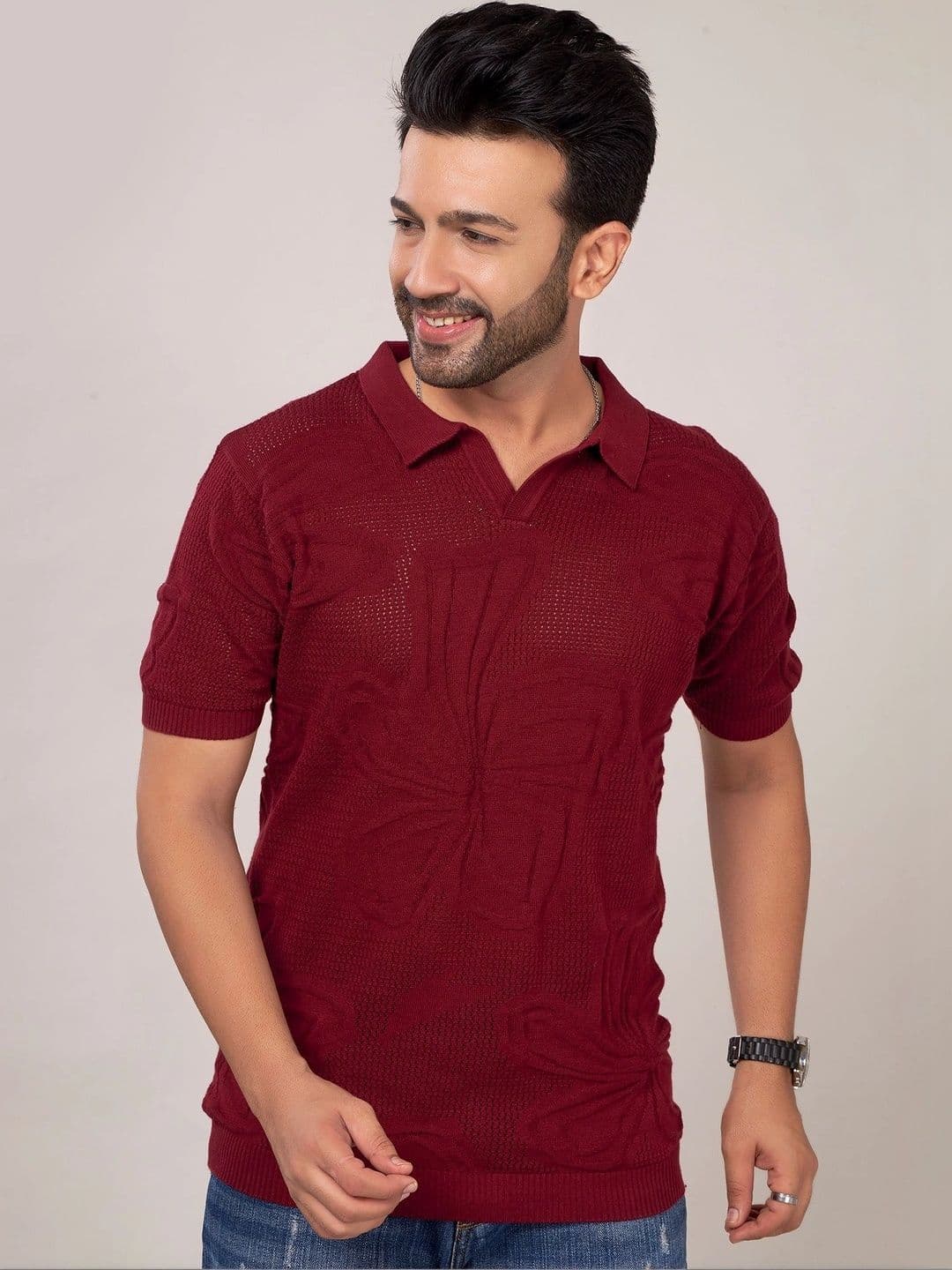 CHOKRA Men Polo Collar T-shirt - view 1