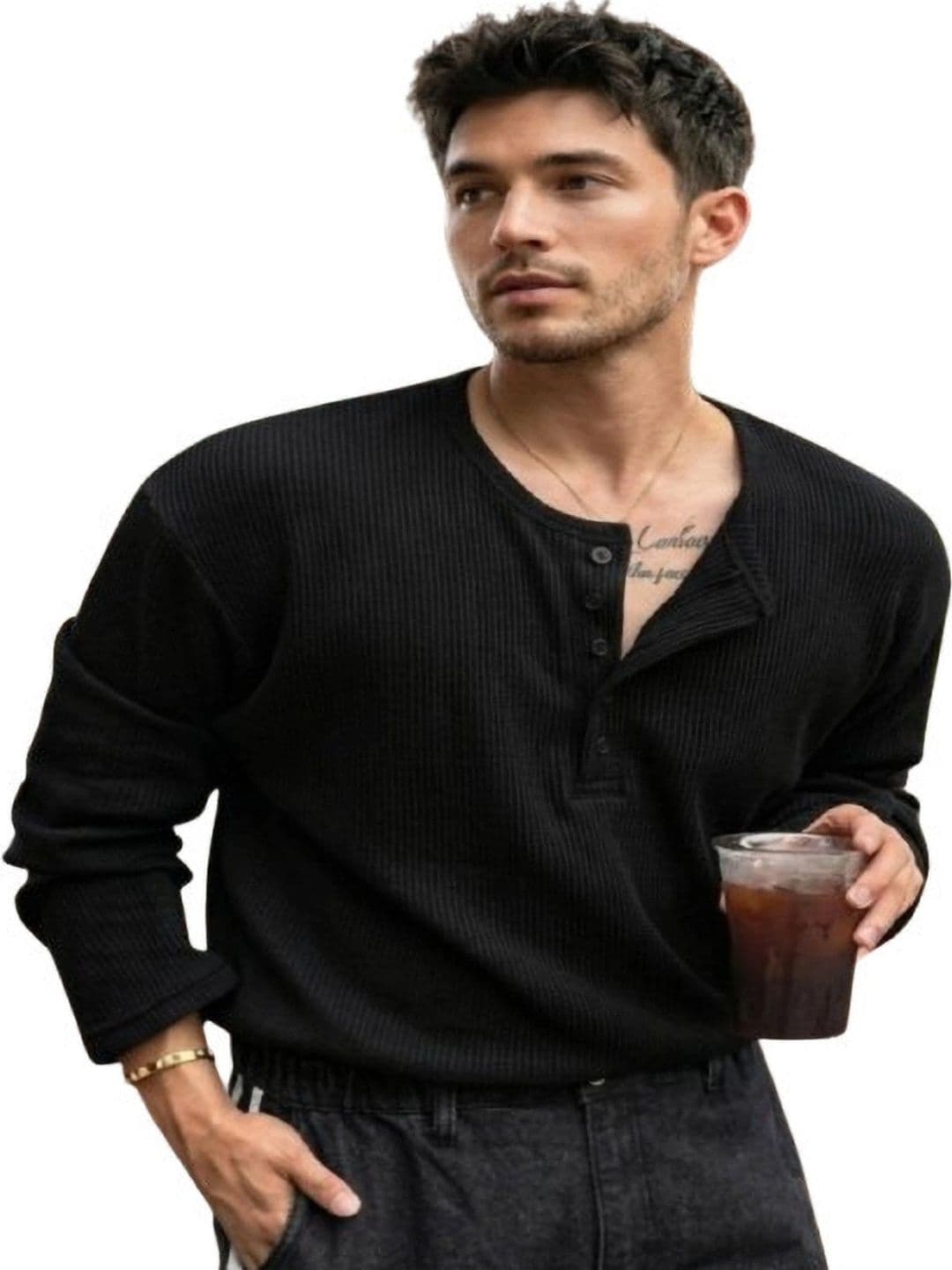 RESHMA ENTERPRISES Men Henley Neck T-shirt - view 1