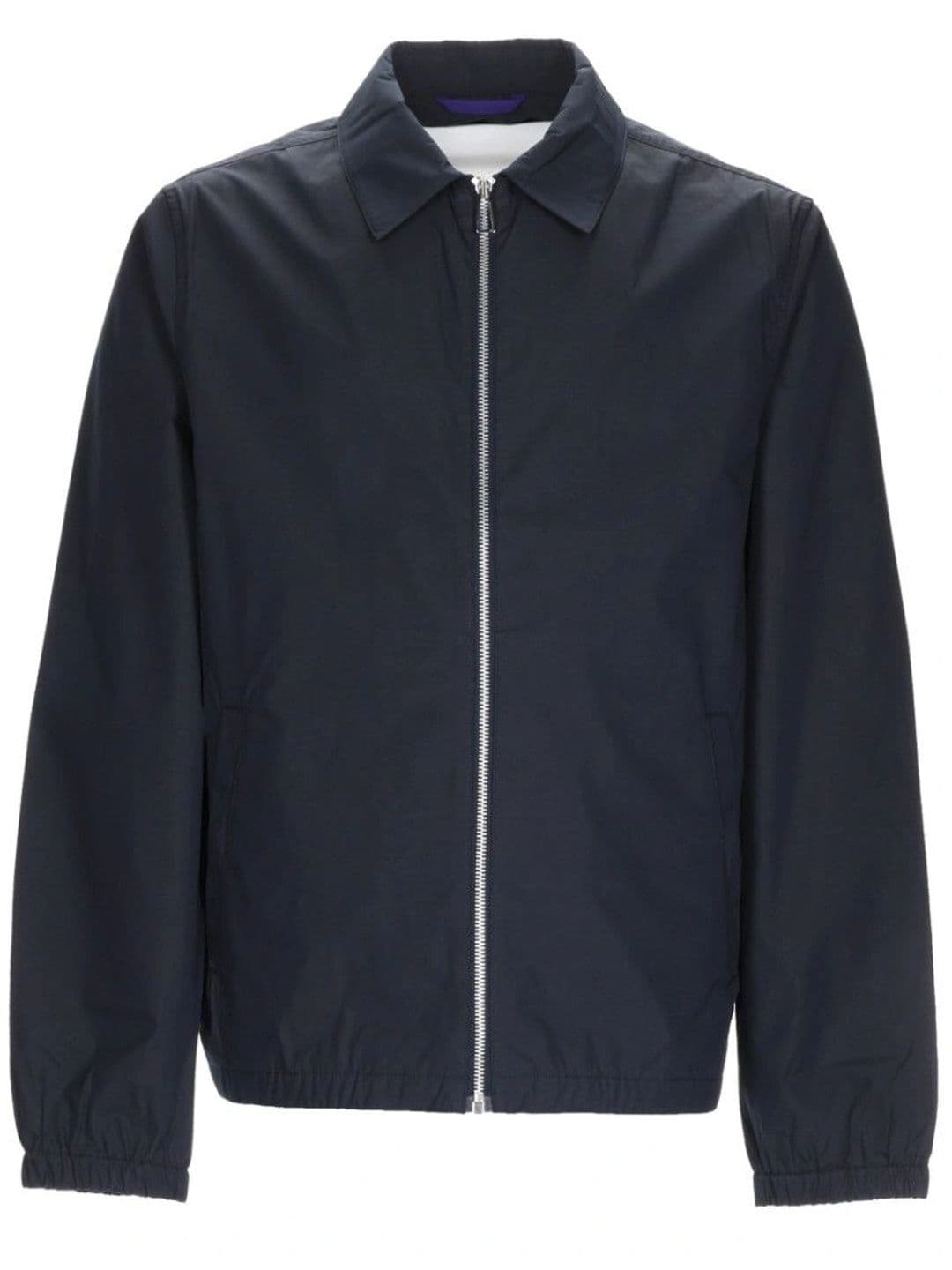 PS By Paul Smith Blue Solid Shirt Collar Jacket - view 1