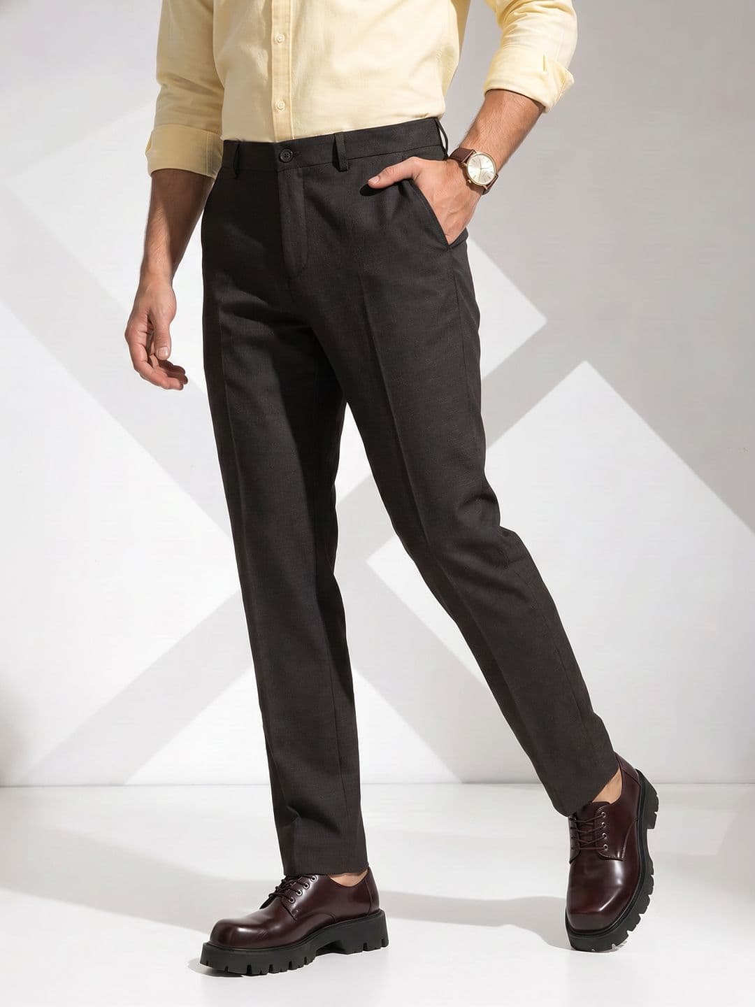 INVICTUS Men Flat-Front Formal Trouser - view 1