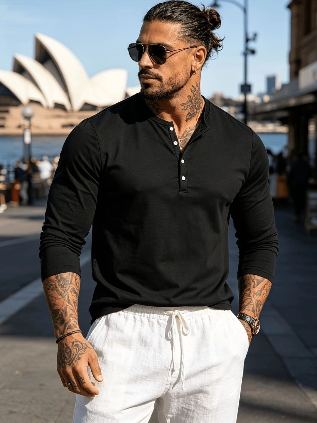 The Modern Soul Men Henley Neck T-shirt - view 1