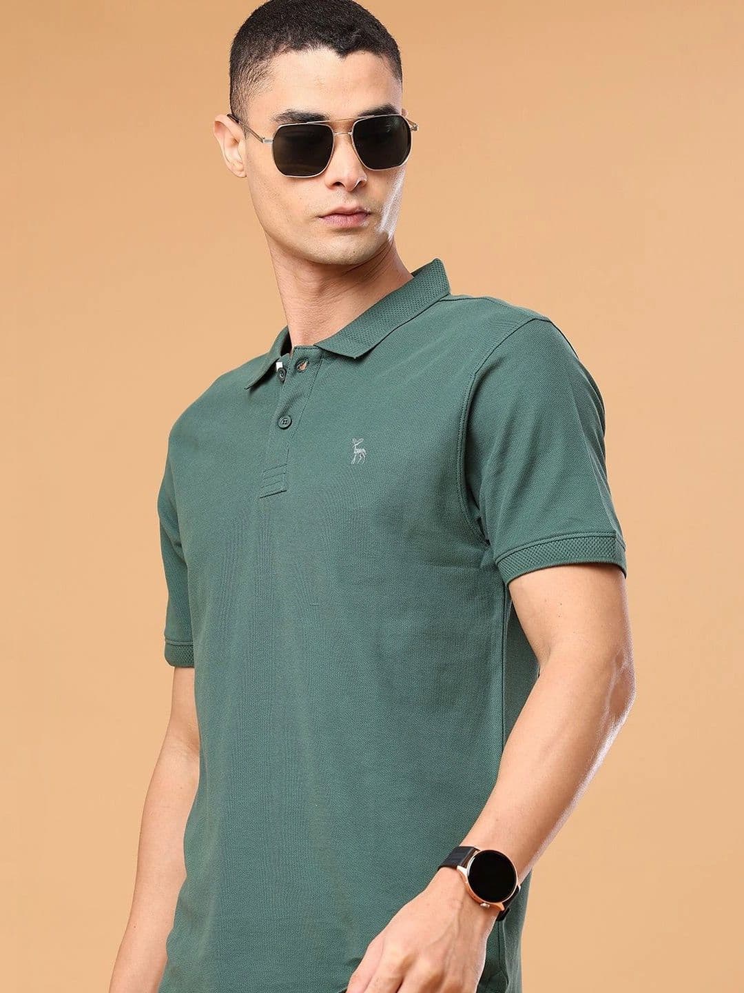 V-Mart Men Brand Logo Polo Collar T-shirt - view 1
