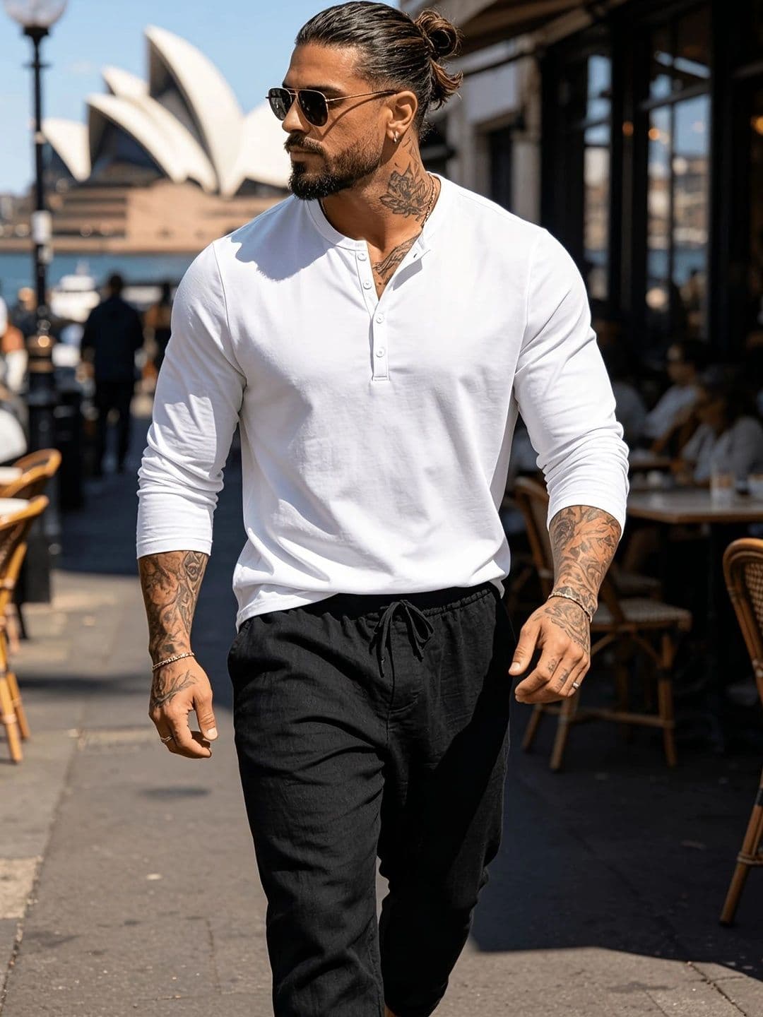 The Modern Soul Men Henley Neck T-shirt - view 1