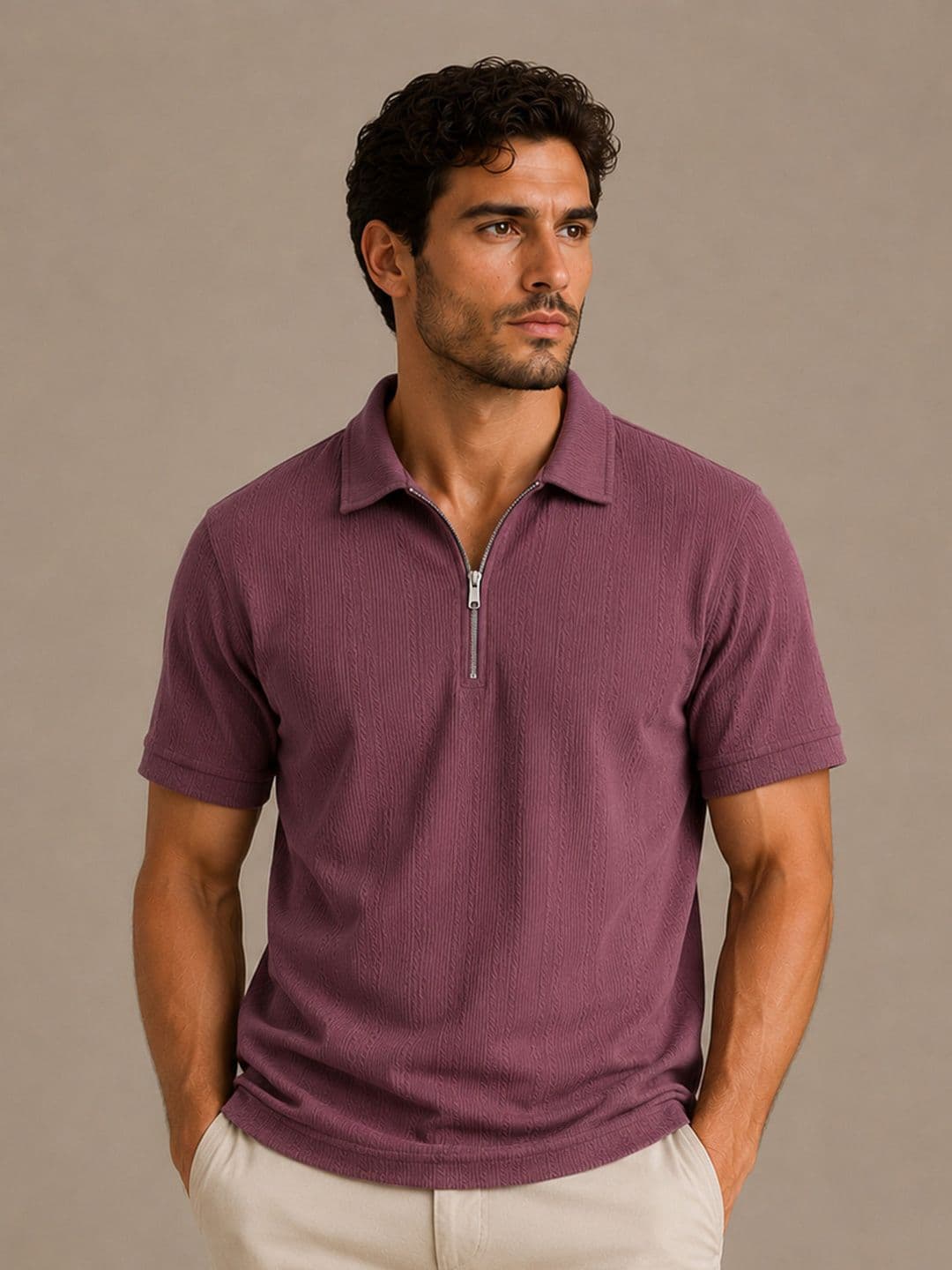 SWADESI STUFF Men Polo Collar T-shirt - view 1